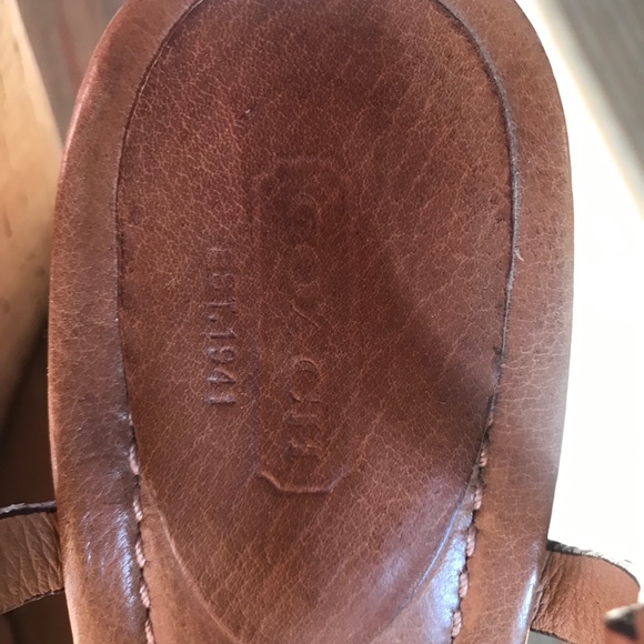 Coach Neon Yellow Cork Platform Sandals - Picture 7 of 7